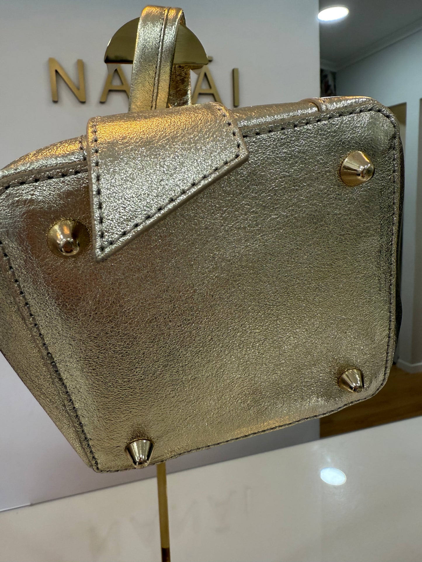 BOLSO PIEL DORADO