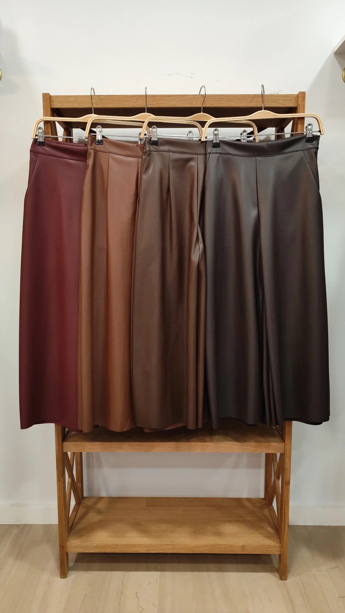 Pantalón Culotte Efecto Piel