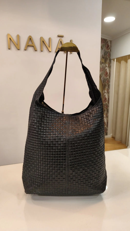 Bolso Grande Piel Trenzado