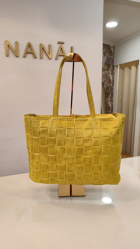 Bolso Grande Piel Trenzado