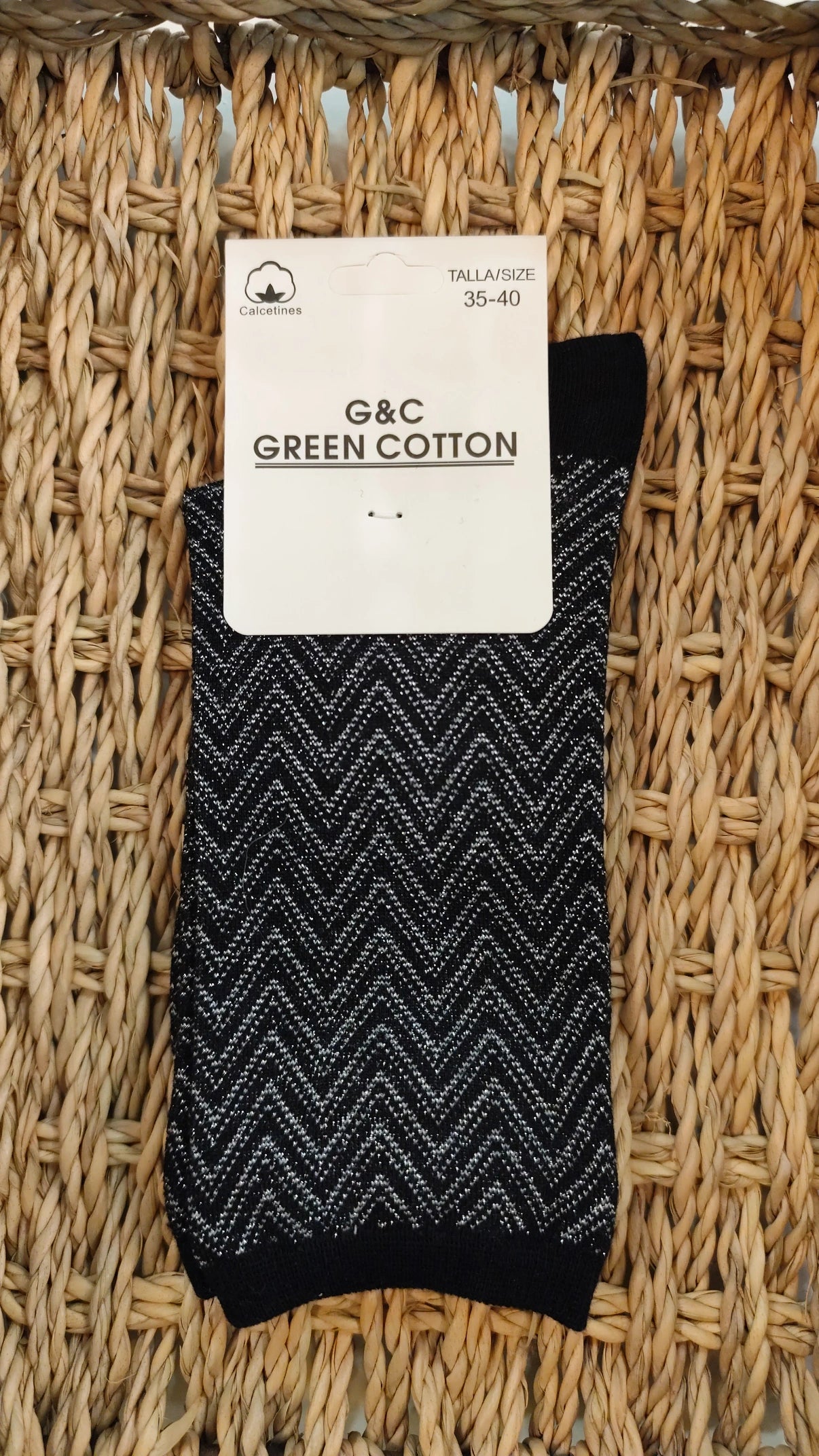 Calcetín Zigzag Brillo