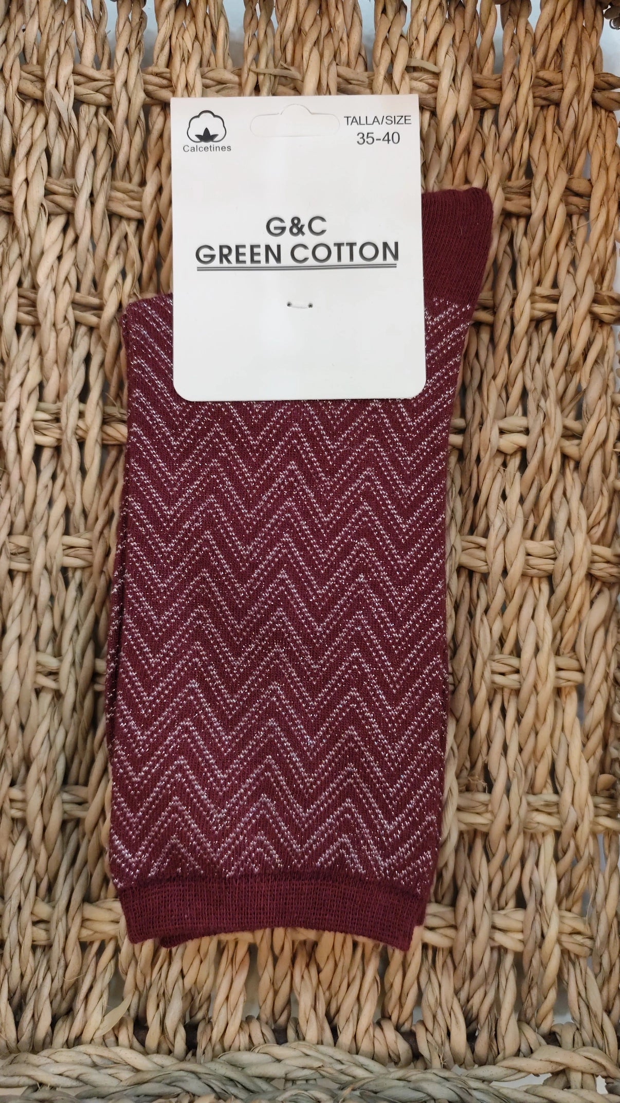 Calcetín Zigzag Brillo