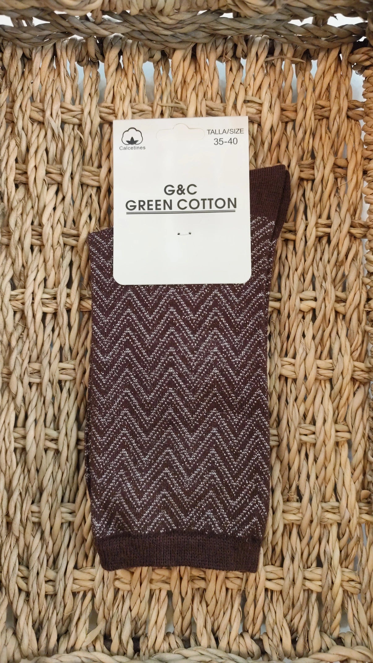 Calcetín Zigzag Brillo