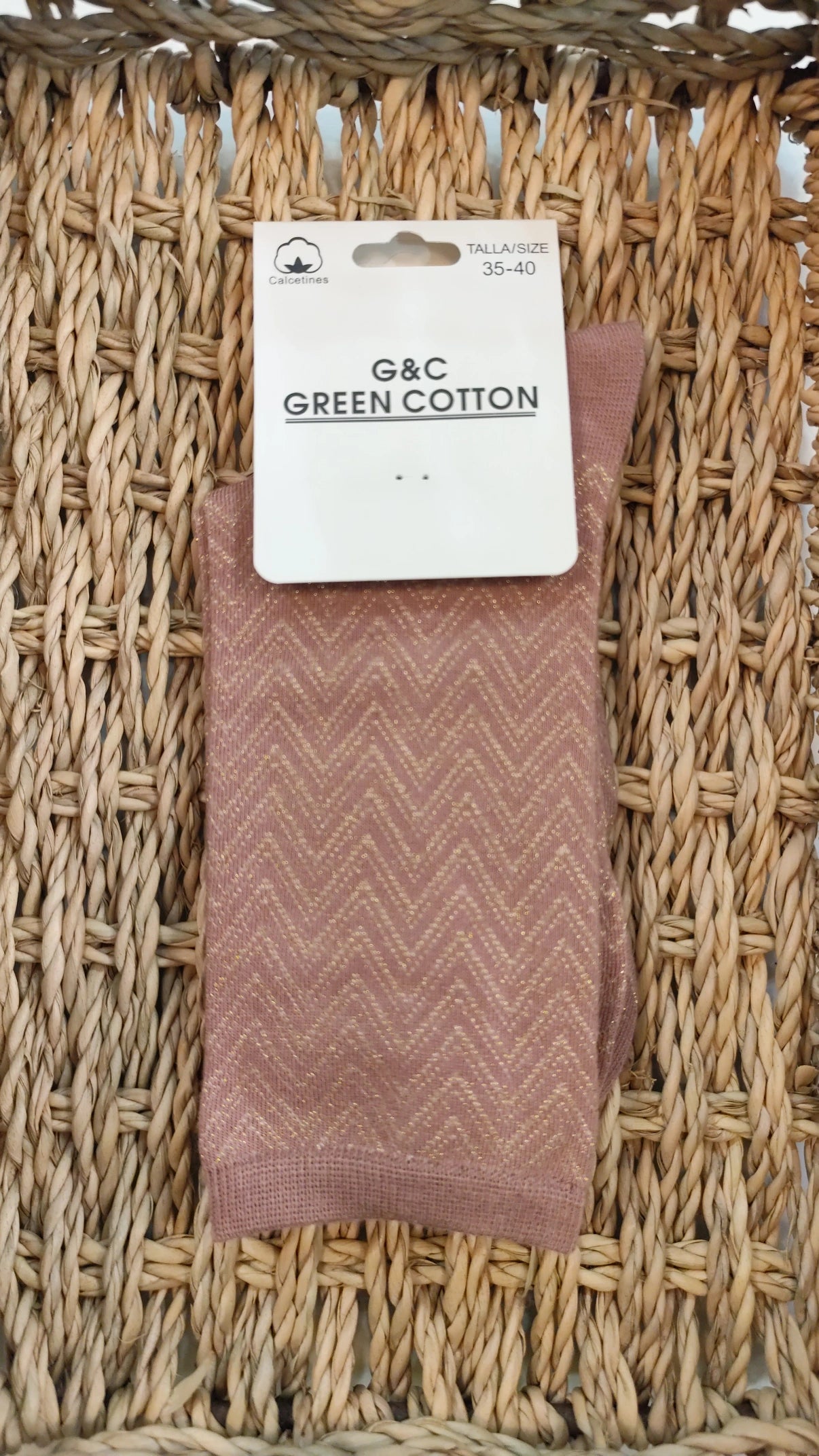 Calcetín Zigzag Brillo