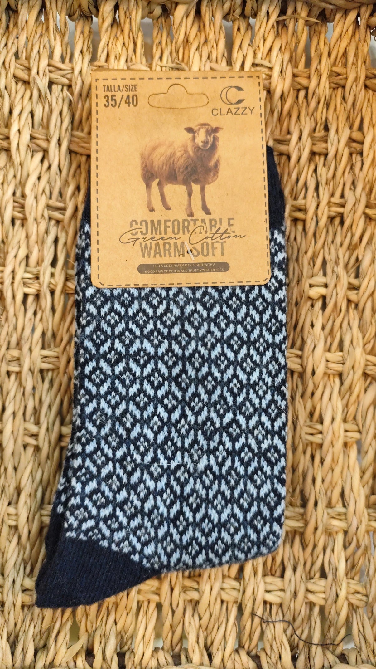 Calcetín Estampado Geométrico.