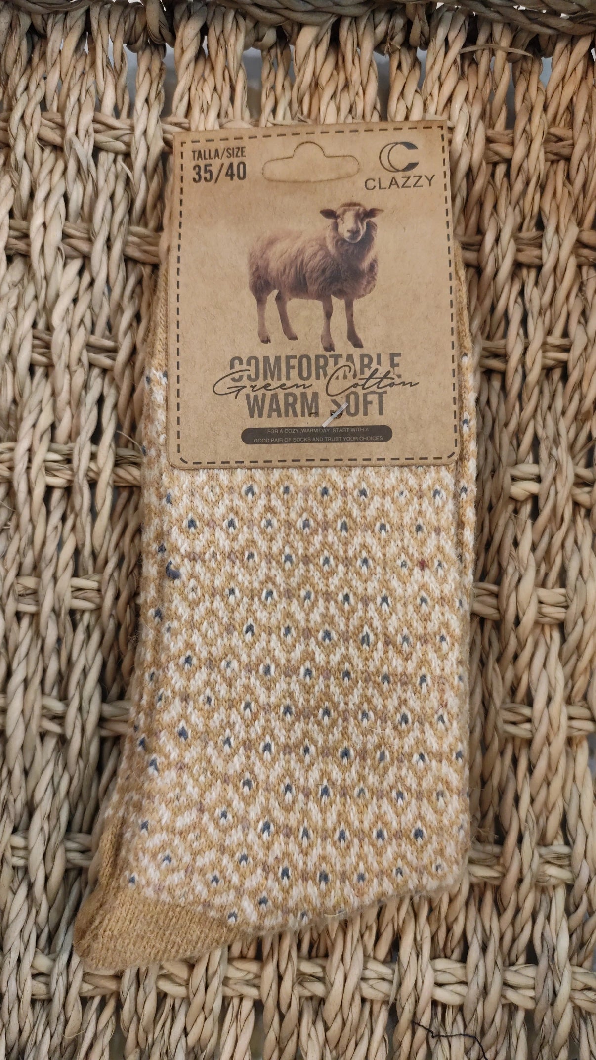 Calcetín Estampado Geométrico.