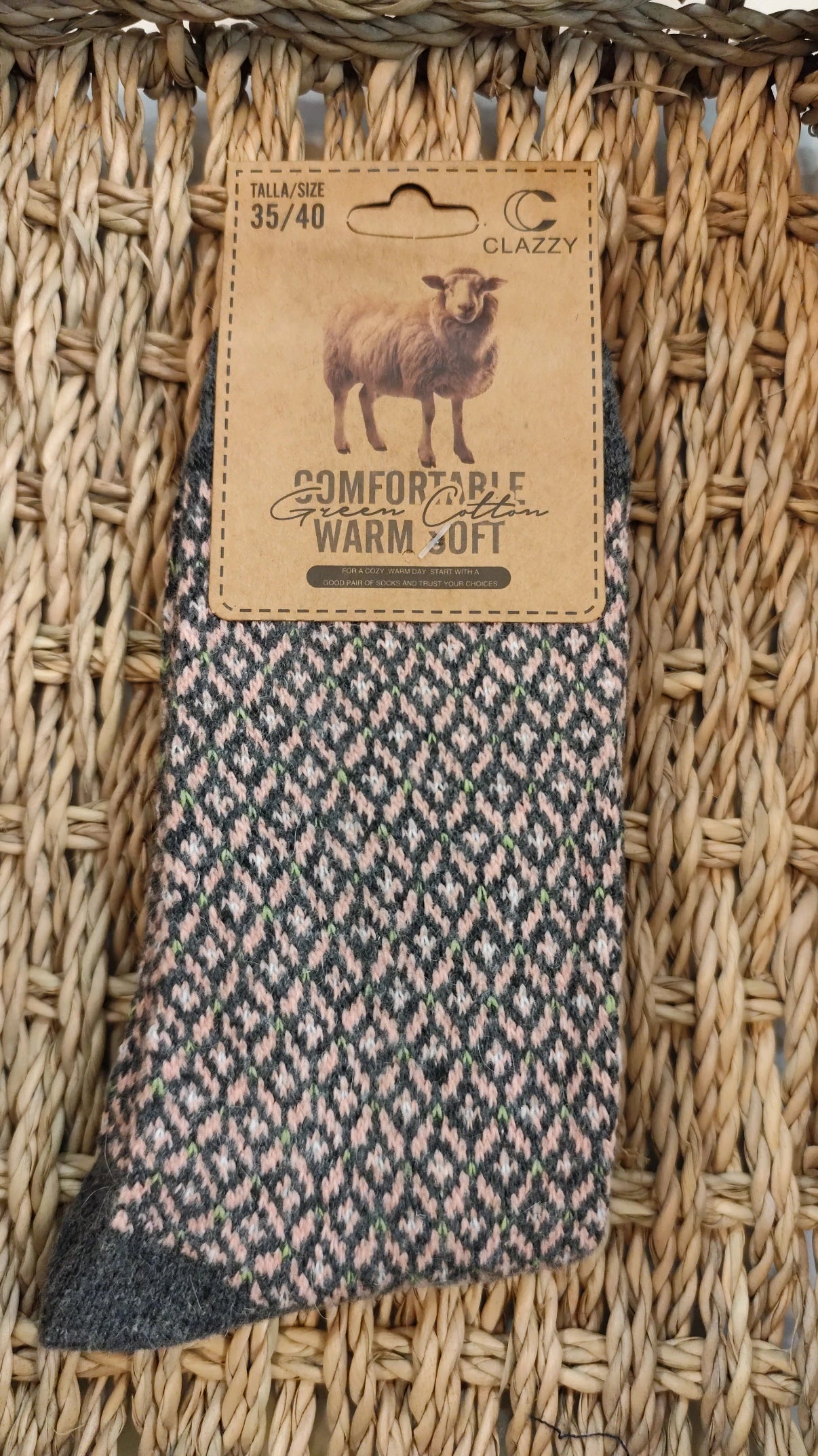 Calcetín Estampado Geométrico.