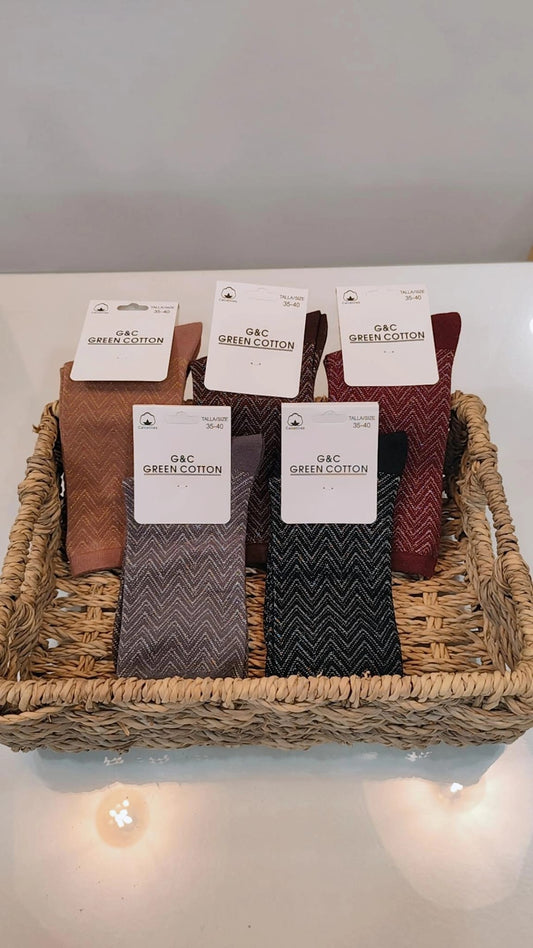 Calcetín Zigzag Brillo