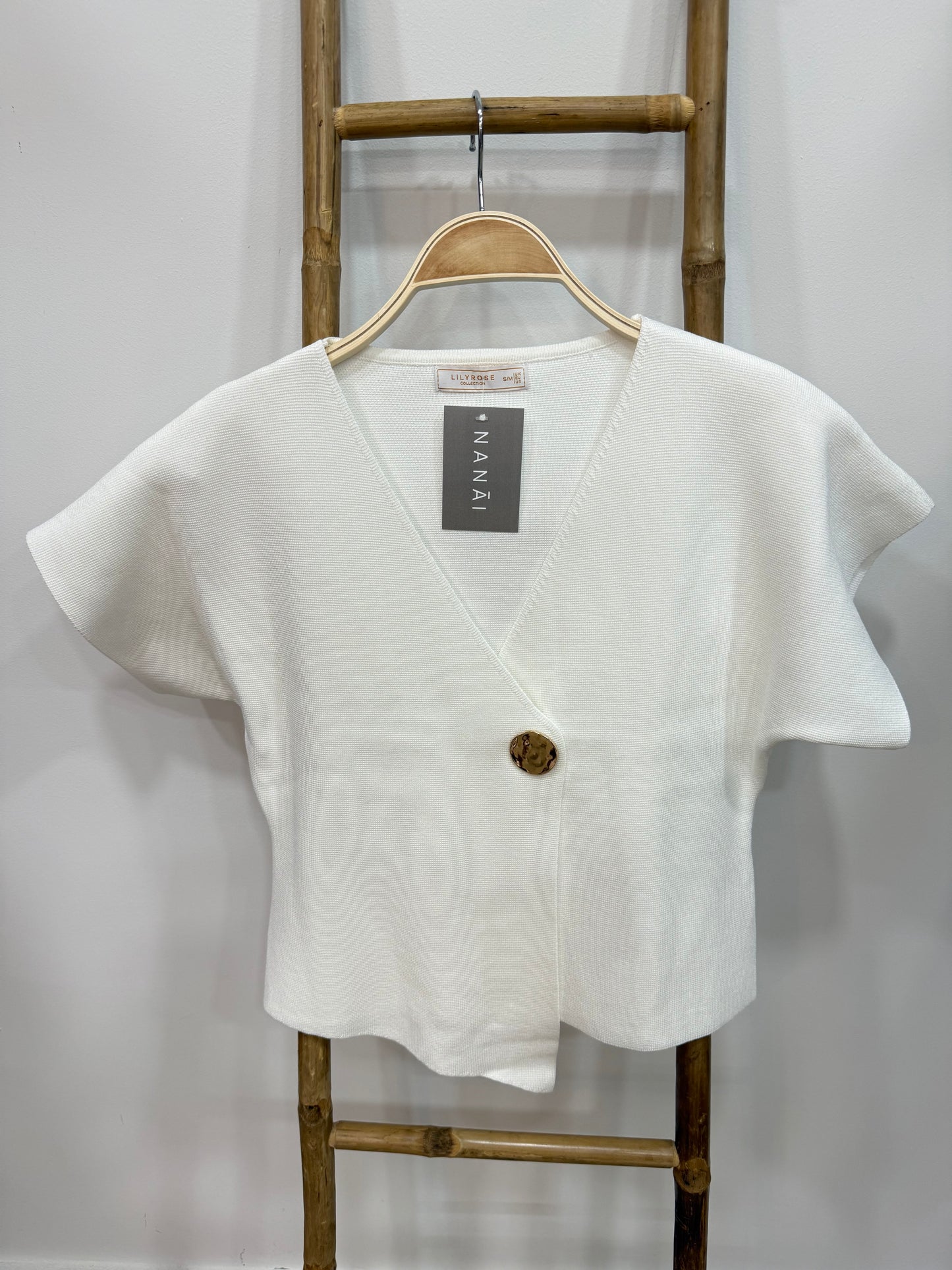 Chaleco botón dorado